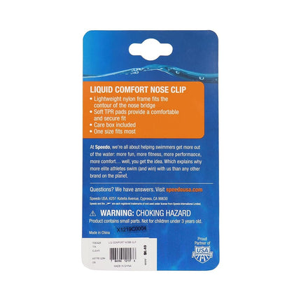 Speedo Unisex Swim Nose Clip Liquid Comfort Charcoal, One Size