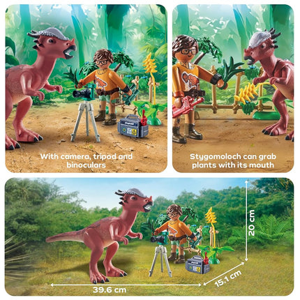 Playmobil | Dinos | Stygimoloch Observation | Dino Playset | Adventure Toy for Kids Aged 4+ | 71822