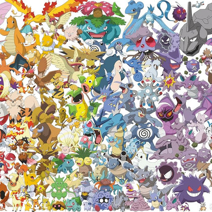 Buffalo Games – Pokemon: Kanto 151 500 Piece Jigsaw Puzzle Colorful Puzzle for Adults – Precision-Cut Pieces, Beautiful Artwork, and Hours of Relaxing Fun
