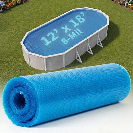 Blue Wave NS132 8-mil Solar Blanket for Oval Above-Ground Pools, 12-ft x 18-ft, Blue