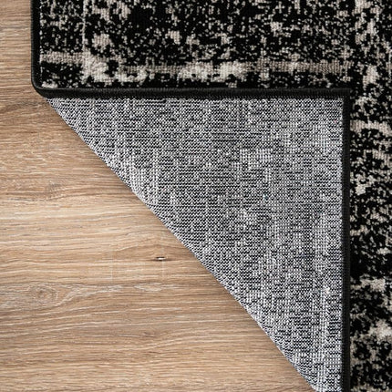 Unique Loom Sofia Collection Traditional Vintage Black Runner Rug (3' x 16')