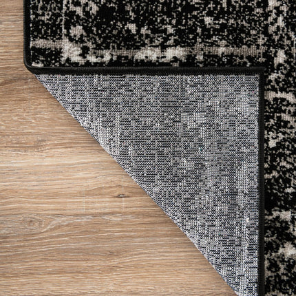 Unique Loom Sofia Collection Traditional Vintage Black Runner Rug (3' x 16')