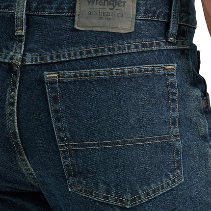 Wrangler Authentics Men's Classic 5-Pocket Relaxed Fit Cotton Jean, Storm, 54W x 32L