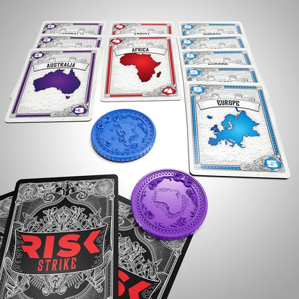 Hasbro Gaming Risk Strike Cards and Dice Game, Quick-Playing Strategy Card Game for 2-5 Players, 20 Min. Average, Family Games, Party Games