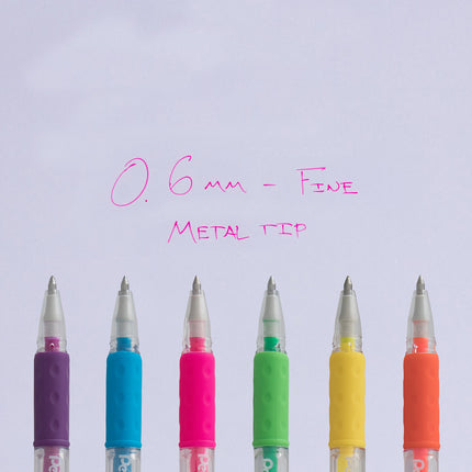 Stylos gel Pentel Solar Pop néon 0,6 mm 4/paquet-Orange, Jaune, Vert, Rose