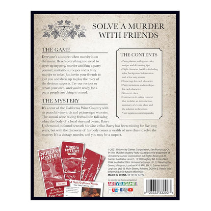 Murder Mystery Party, A Taste for Wine & Murder