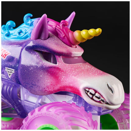 Monster Jam, Official Sparkle Smash Monster Truck, Die-Cast Vehicle, 1:64 Scale, Kids Toys for Boys Ages 3 and up