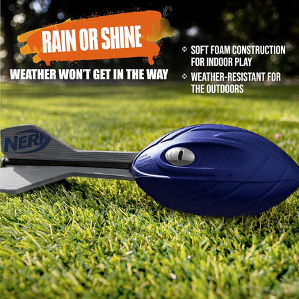 Nerf Vortex Aero Howler Foam Ball – Classic Long-Distance Football - Flight-Optimizing Tail - Hand Grip – Indoor and Outdoor Fun (Blue)