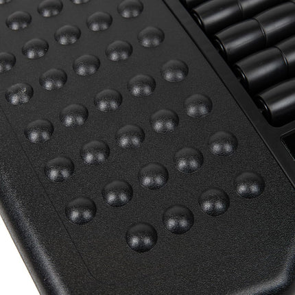 Mind Reader Adjustable Height Foot Rest with Massage Rollers, Black