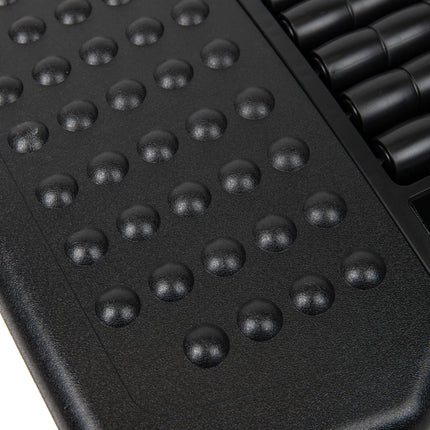 Mind Reader Adjustable Height Foot Rest with Massage Rollers, Black
