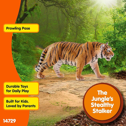 Schleich Wild Life - Realistic Tiger Figurine Toy - Kids Ages 3+ | 14729