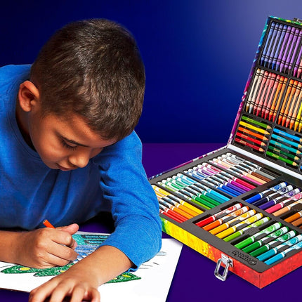 CRAYOLA Inspiration Art Case Coloring Set - Tie-Dye (140ct), Art Supplies Set For Kids, Drawing Kit, Travel Gift for Girls & Boys, Ages 5+