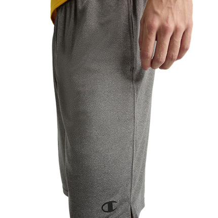Champion Men's Core Performance, Knee-Length Training Shorts (Reg. Or Big & Tall), Granite Heather C Logo, Small