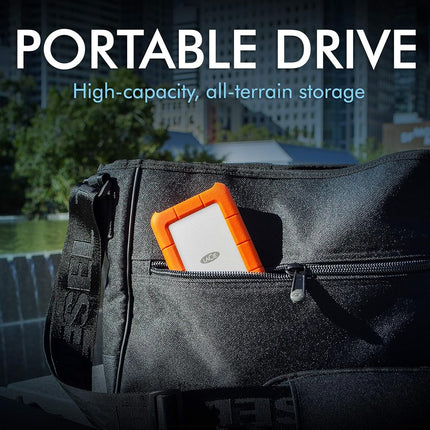 LaCie Rugged USB-C 5 TB, resistente a golpes, disco duro externo portátil USB-C de 2,5 pulgadas, para Mac y Windows, recuperación de datos Rescue incluida