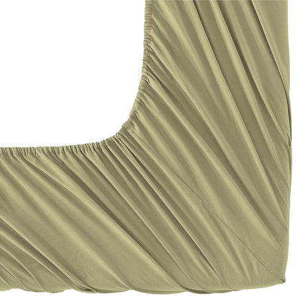 Elegant Comfort Luxurious Wrinkle Resistant 1500 Thread Count Egyptian Quality 1-Piece Fitted Sheet All Around Elastic -Deep Pocket- Ultra Soft Bottom Fitted Sheet, Queen, Sage-Green