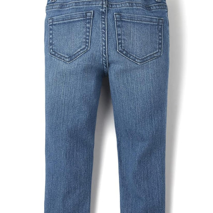 The Children's Place Jean super skinny pour bébés filles et petites filles, délavage bleu roi moyen simple, 6-9 mois