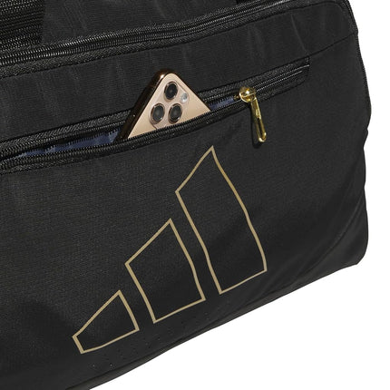 adidas Defender 5 Large Duffel Bag (100L), Black/Gold Metallic, Standard Size, Defender 5 Large Duffel Bag (100L)