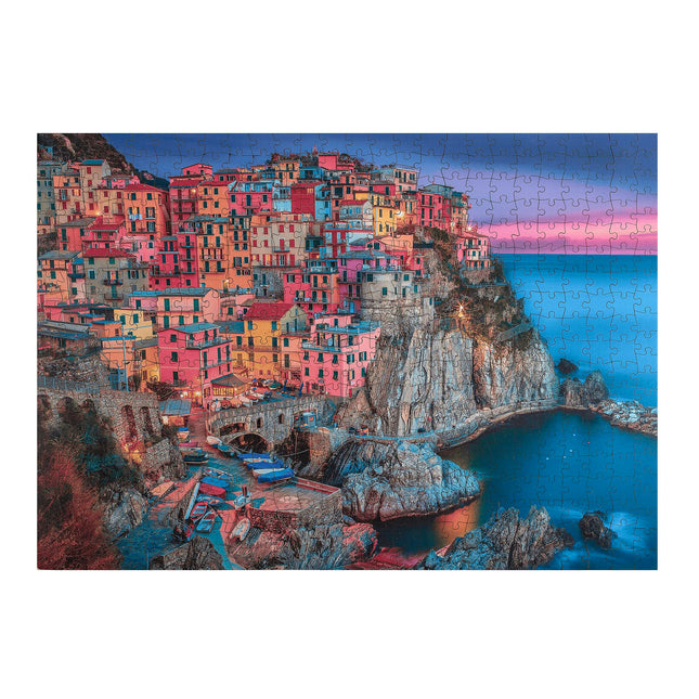 Buffalo Games - Cinque Terre Wood Puzzle - Standard Cut Jigsaw Pieces - 500 Piece Jigsaw Puzzle