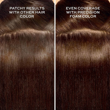 John Frieda Precision Foam Color, Dark Natural Brown 4N, Full-coverage Hair Color Kit, with Thick Foam for Deep Color Saturation