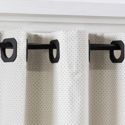 Dritz 1-9/16-Inch Inner Diameter Plastic Square Curtain Grommets, Pack of 8, Matte Black
