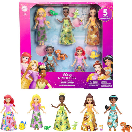 Mattel Disney Princess & Friends 5-Pack of Small Dolls