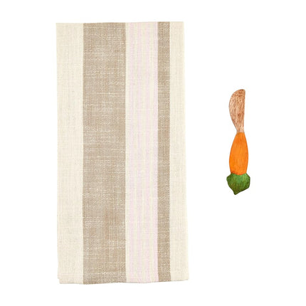 Mud Pie Bunny Towel & Spreader Sets, Pink, 26" x 16 1/2"