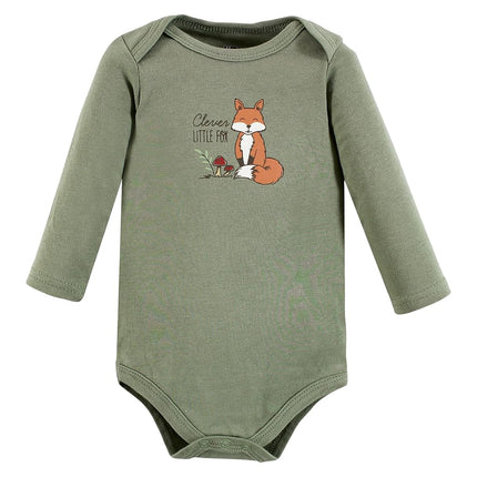 Hudson Baby mamelucos de manga larga de algodón unisex para bebé, Forest Deer, 9-12 meses