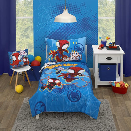 Marvel Spidey and his Amazing Friends Spidey Team Red, White, and Blue Super Soft Toddler Pillow