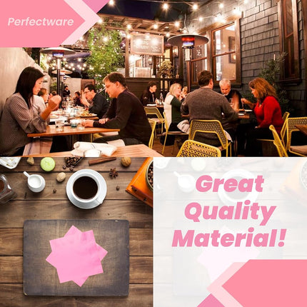 Perfectware 2 Ply Pink Beverage Napkins- Pack of 250ct