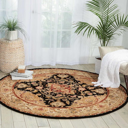 Nourison Passion Light Blue/Black 2'2" x 10' Area-Rug, Modern, Abstract, Easy-Cleaning, Non Shedding, Bed Room, Living Room, Dining Room, Kitchen, (10' Runner)