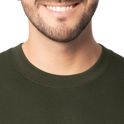 Fruit of the Loom Men's Moisture Wicking Eversoft Fleece Sweatshirt, Duffle Bag Green, M