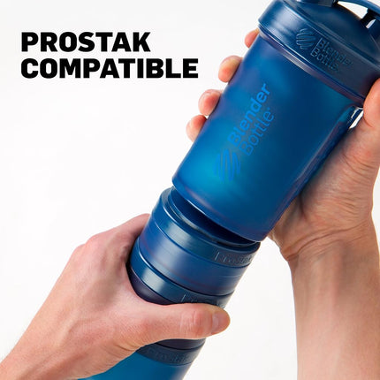 BlenderBottle ProStak Expansion 2 Pak (2x 250ml)| Twist n' Lock Storage Jars with Pill Tray | black