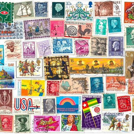 1000 Stamps from World Countries. Mixed Philately,