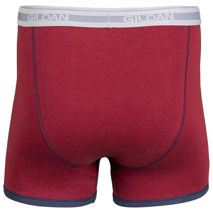 Gildan Mens Underwear Boxer Briefs Multipack, Navy/Heather Navy/Sport Grey/Dot/Navy (Pack of 5), L