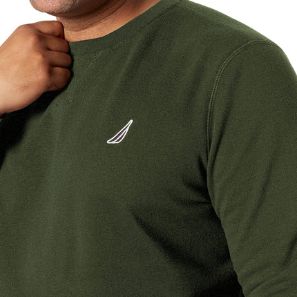 Nautica Men's Basic Crew Neck Fleece Sweatshirt, Pine Forest, XXL