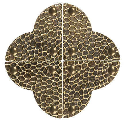 Dritz Home 44792-65 Quincaillerie de campagne Petit coin lisse à quatre feuilles, nickel (paquet de 3)