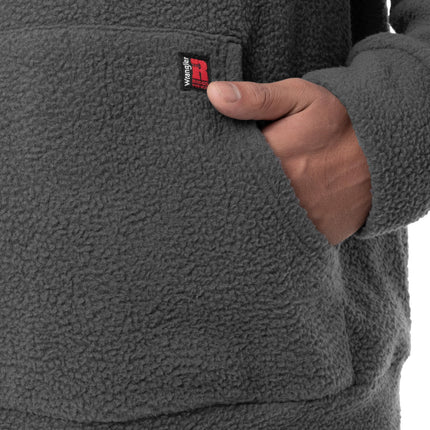 Sudadera con capucha Wrangler Sherpa para hombre, gris carbón, 3XL