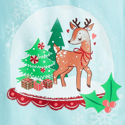 The Children's Place Girls' All Holidays Long Sleeve Graphic T-Shirts,multipacks, Christmas Girl Candy/Snowglobe 2-Pack, Small