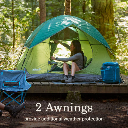 Coleman Sundome 3-Person Tent with Rainfly, Weatherproof Tent Sets Up in 10 Mins