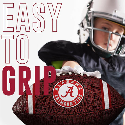 Franklin Sports Alabama Crimson Tide Kids NCAA Youth Football - Official College Team Football with Team Logos - Junior Size Football