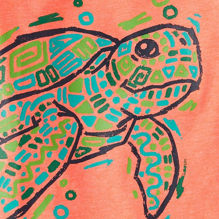 The Children's Place T-shirts graphiques à manches courtes avec animaux pour bébés et tout-petits garçons, multipack, tortue/requins/dino, 2T