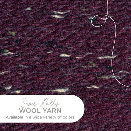 Lion Brand Yarn 640-144-3 Yarn, 3-Pack, Raisin 3 Pack