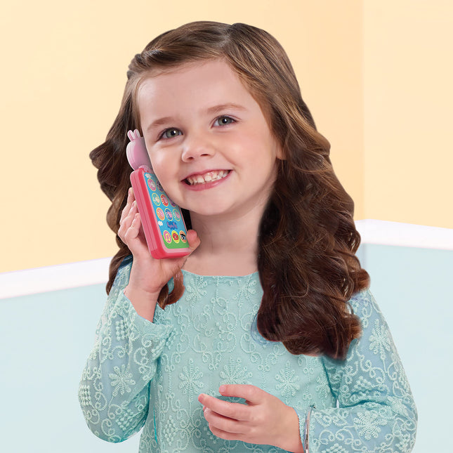 Peppa Pig Teléfono Interactivo, Teléfono de Juguete con Sonidos Realistas y Botones que se Iluminan, Juguetes para Niños de 3 Años en Adelante de Just Play