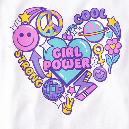 The Children's Place Girls Trends,Icons Short Sleeve Graphic T-Shirts,4 Pack, Smart Girl/Smile/Peace/Power, XX-Large