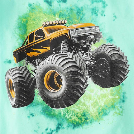 The Children's Place Boys' Vehicle Short Sleeve Graphic T-Shirts,multipacks, Monster Truck/Biker/Truck, Large