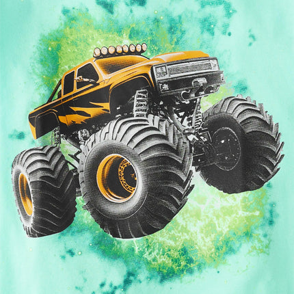 The Children's Place Boys' Vehicle Short Sleeve Graphic T-Shirts,multipacks, Monster Truck/Biker/Truck, Large