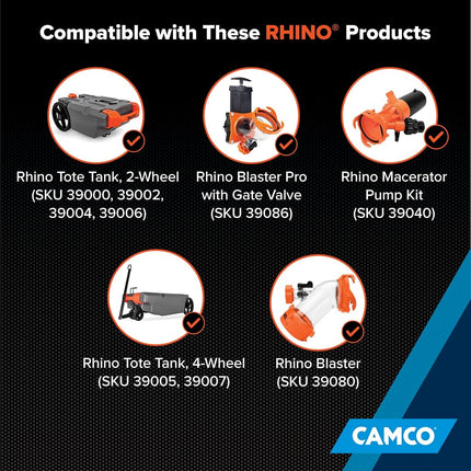 Camco 22990 RhinoFlex 25' Clean-Out Water Hose for Grey/Black Water Tanks (5/8" ID)