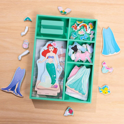 Melissa & Doug Disney Princess Ariel Magnetic Dress-Up Wooden Doll Pretend Play Set (30+ Pieces)