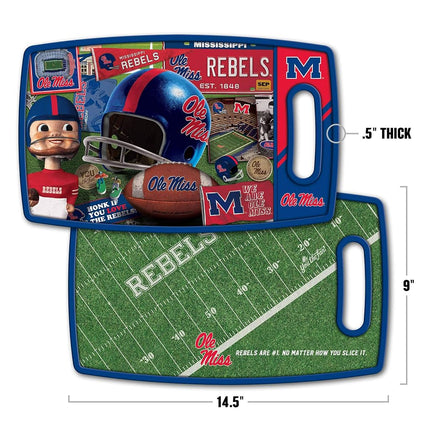 YouTheFan Planche à découper Rétro Series Rebels de l'université du Mississippi (NCAA)