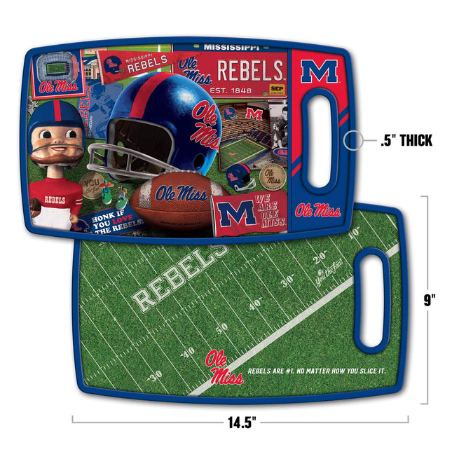 YouTheFan NCAA Mississippi Rebels Retro Series Cutting Board